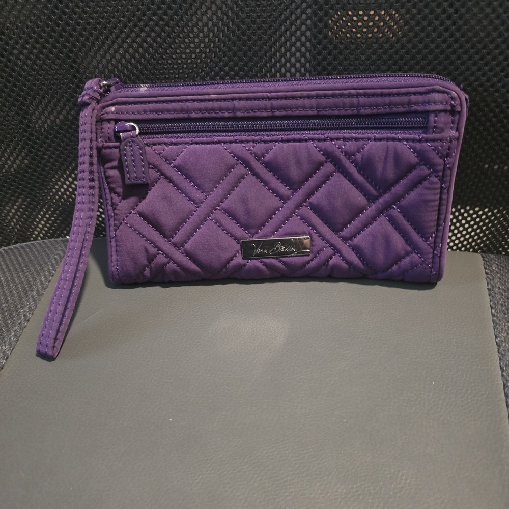Vera Bradley Quilted Wristlet in Rich Purple